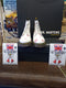 Dr Martens Snowflake, Size UK 3-5, Womens Ankle Boots, White and Red Snowflake 6 Hole. 8175