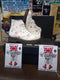 Dr Martens Snowflake, Size UK 3-5, Womens Ankle Boots, White and Red Snowflake 6 Hole. 8175