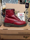 Dr Martens 1460 Vintage 90's, Size UK6, Women's Red Patent Boots, Ankle Boots, Leather Boots