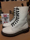 Dr Martens 10 hole white Smooth 1490z Size 4