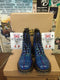 Dr Martens Indigo, Size UK4, Tartan Patent Leather, Women's Ankle Boots