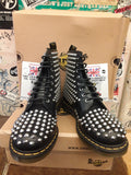 Dr Martens 1460, Spike, Black Smooth Leather, 8 Hole Boots / Various Sizes