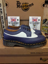 Dr Martens Made in England Blue and White Two Tone Brogue Size 5