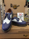 Dr Martens Made in England Blue and White Two Tone Brogue Size 5