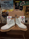 George Cox 11534 White Leather Boot Size 3 Made in England