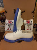 Dr Martens 1461, White Leather Shoes, Blue Sole, Womens Shoes / Various Sizes