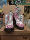 Dr Martens 1460W White and Pink Embroidered Lace Size 3