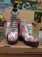 Dr Martens 1460W White and Pink Embroidered Lace Size 3