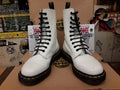 Dr Martens 10 hole white Smooth 1490z Size 4