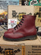 Dr Martens Made in England Cherry Haircell 7 Hole Steel Toe Boots Size 7