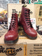 Dr Martens Made in England Cherry Haircell 7 Hole Steel Toe Boots Size 7