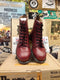 Dr Martens Made in England Cherry Haircell 7 Hole Steel Toe Boots Size 7