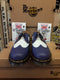 Dr Martens Made in England Blue and White Two Tone Brogue Size 5