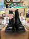 GRIPFAST Vintage 90's, 10 hole Steel Toe, Men's Black boots, Commando Sole, Leather Boots