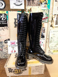Dr Martens Made in England 9730 Black Patent 20 Hole Size 4