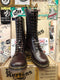 Dr Martens Vintage Made in England Burgundy 14 Hole Boot Size 4 UK