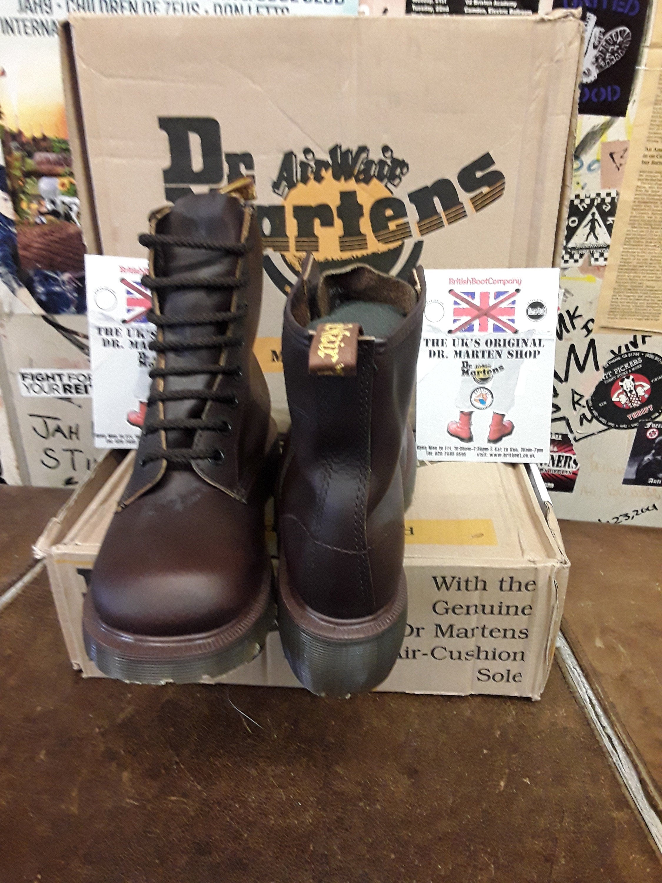 Dr Martens 8304 Gaucho waxy 8 Hole,Club Sole Vintage, Made in