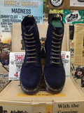 Dr Martens Made in England Blue Velour Suede 8 Hole 'Bex' Sole Multiple Sizes Available