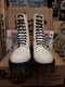 Dr Martens Made in England, Size UK5 / White 10 Hole Platform Boots