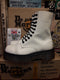 Dr Martens Made in England, Size UK5 / White 10 Hole Platform Boots