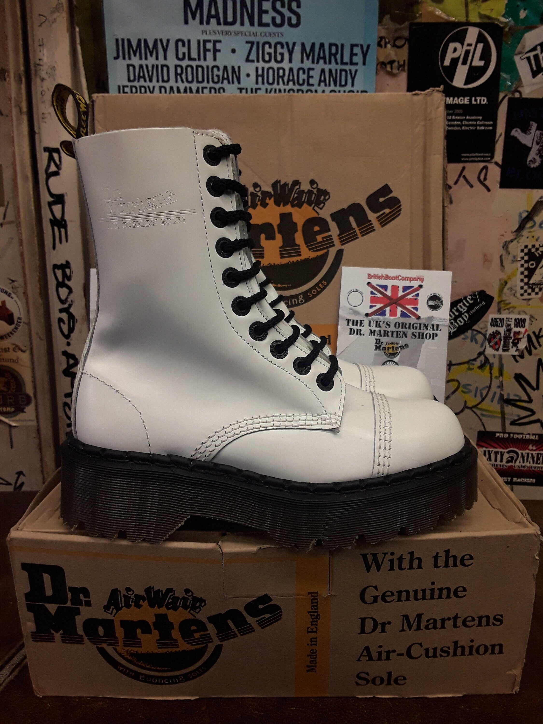 Martens 1461 Dr Martens 42 White White Platform Doc Martens 1461
