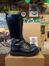 Grinders Made in England Blue Rub Off 20 Hole Steel Toe Boots Size 8