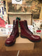 Getta Grip Vintage 90's, Size UK6.5, Made in England, Oxblood Steel 10 Hole, Women's Leather Boots