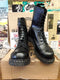 GRIPFAST Vintage 90's, 10 hole Steel Toe, Men's Black boots, Commando Sole, Leather Boots