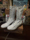 Dr Martens 1C59 White 14 Hole Zip Boot Size 8