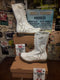 Dr Martens 1C59 White 14 Hole Zip Boot Size 8