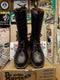 Dr Martens Vintage Made in England Burgundy 14 Hole Boot Size 4 UK