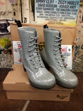 Dr Martens Darcie Grey and Silver Croc Print Various Sizes
