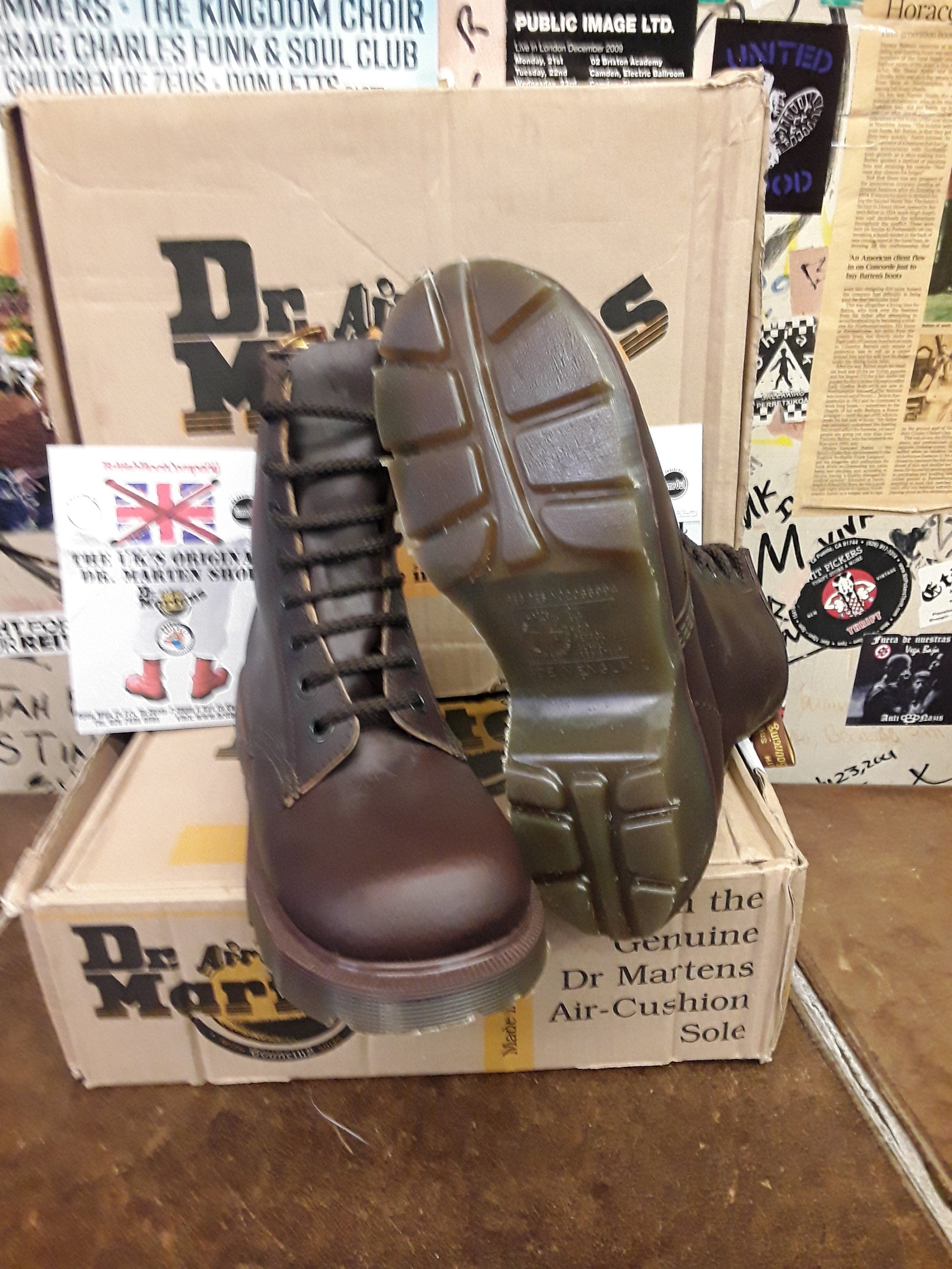 Dr Martens 8304 Gaucho waxy 8 Hole,Club Sole Vintage, Made in