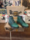 Dr Martens Boots 101 / Size UK4 / Made in England / Green Outrigger Leather / 6 Hole