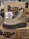 Dr Martens Made in England Linen Harvey 6 Eye Moccasinapron Boot Size 4