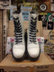 Dr Martens Made in England, Size UK5 / White 10 Hole Platform Boots