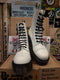 Dr Martens Made in England, Size UK5 / White 10 Hole Platform Boots