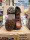 Dr Martens Made in England 6 Eyelet Tan Analine Boots with Padded Collar Size 5
