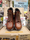 Dr Martens Made in England 6 Eyelet Tan Analine Boots with Padded Collar Size 5