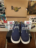 Dr Martens 2 Eyelet Navy Waxy Canvas Size 10