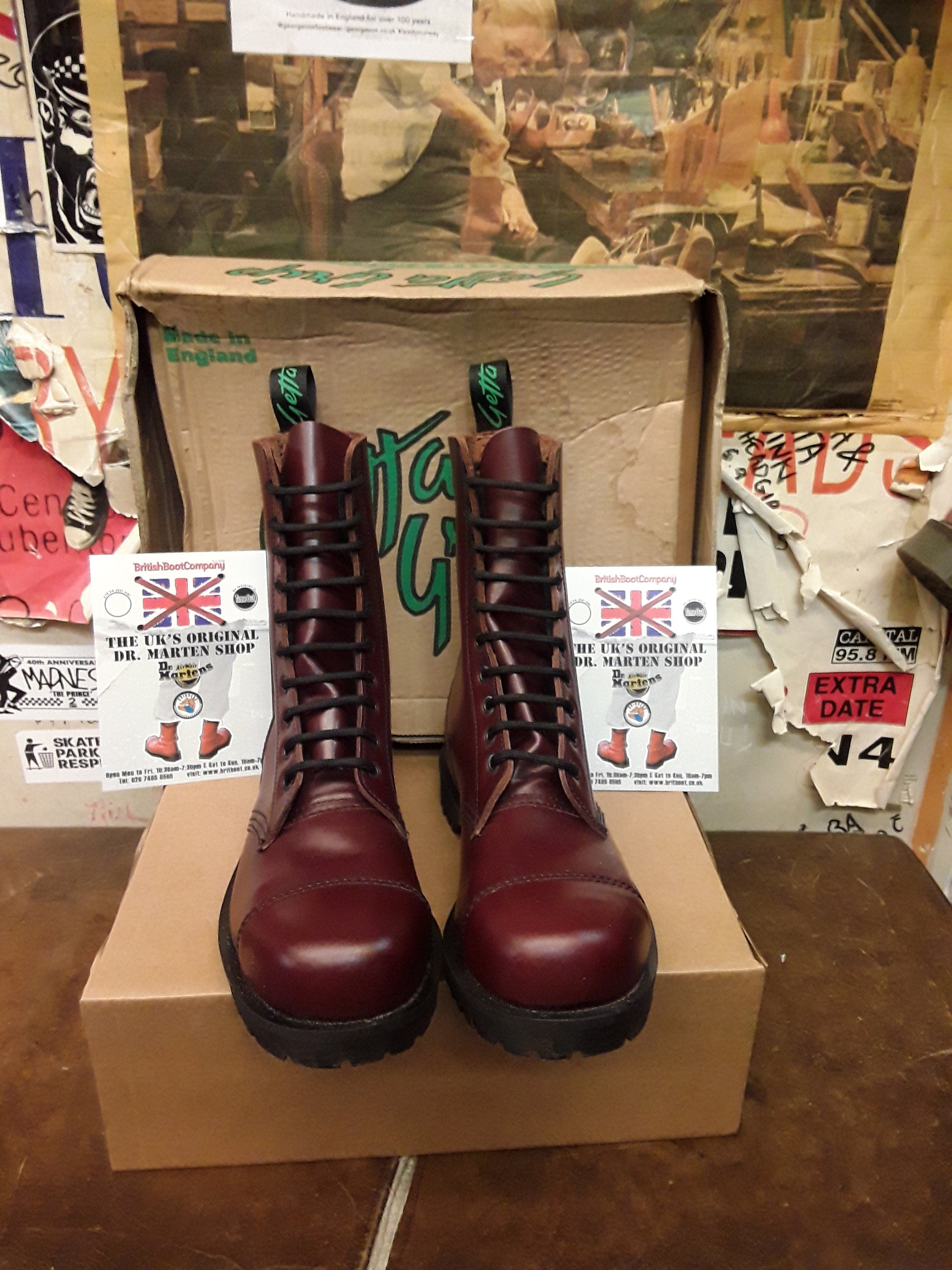 Getta Grip 10 Hole Made in England Oxblood Steel Size 6.5