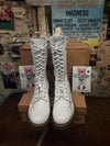 Dr Martens 1C59 White 14 Hole Zip Boot Size 8