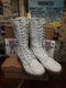 Dr Martens 1C59 White 14 Hole Zip Boot Size 8