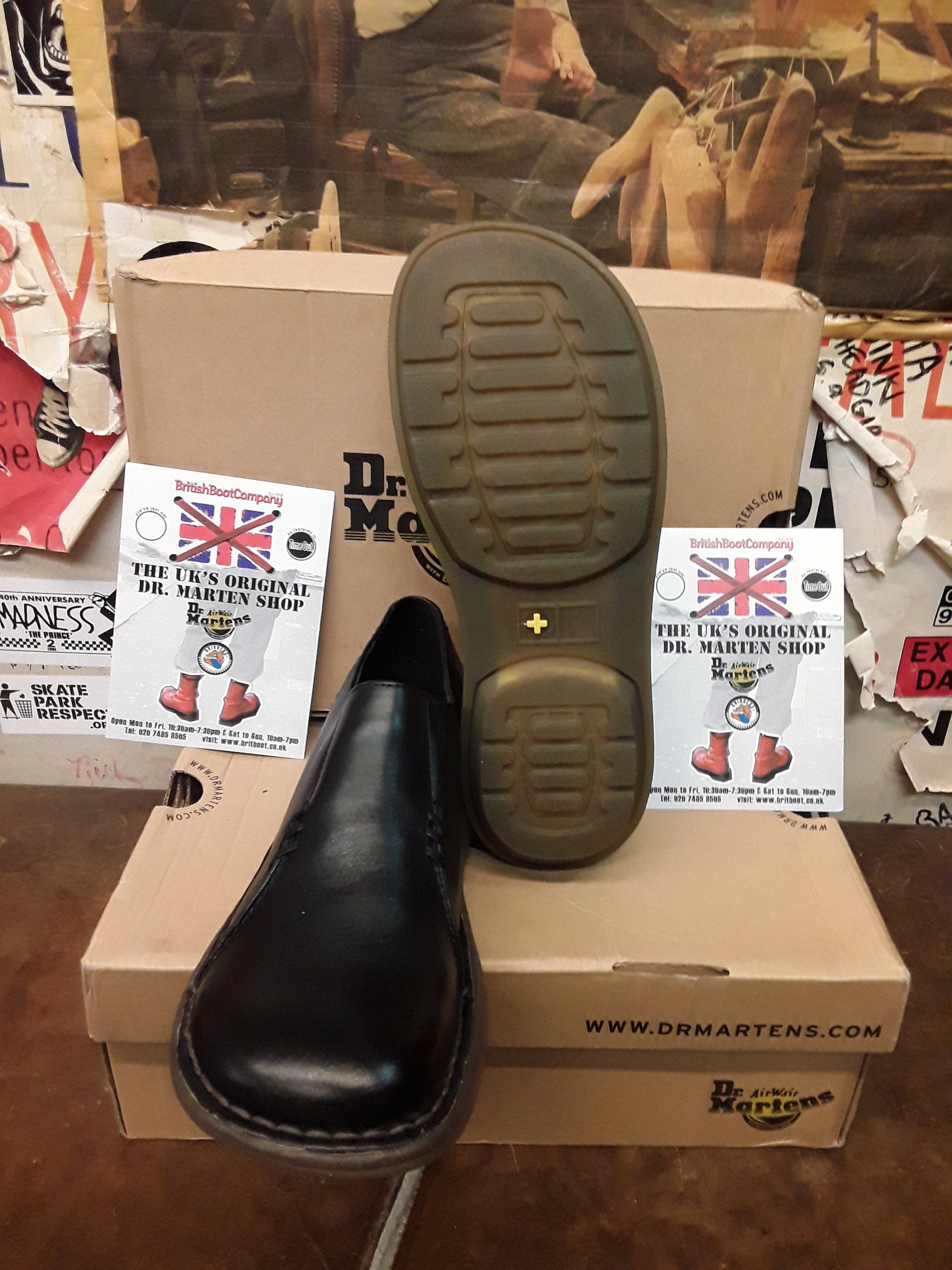 Mocassins Dr. Martens Slip On 3A65 Marron Buffalino - Neuf Avec Boîte