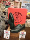 Gladiator 3 Hole Made in England Green Waxy Leather Size 10