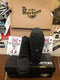 Dr Martens 7 Eyelet Black Canvas Studded Boot Size 4