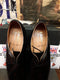 Loakes Made in England, Size UK 9.5, Vintage 80's, Black Leather Shoes, 3 Hole Shoe  / 761b