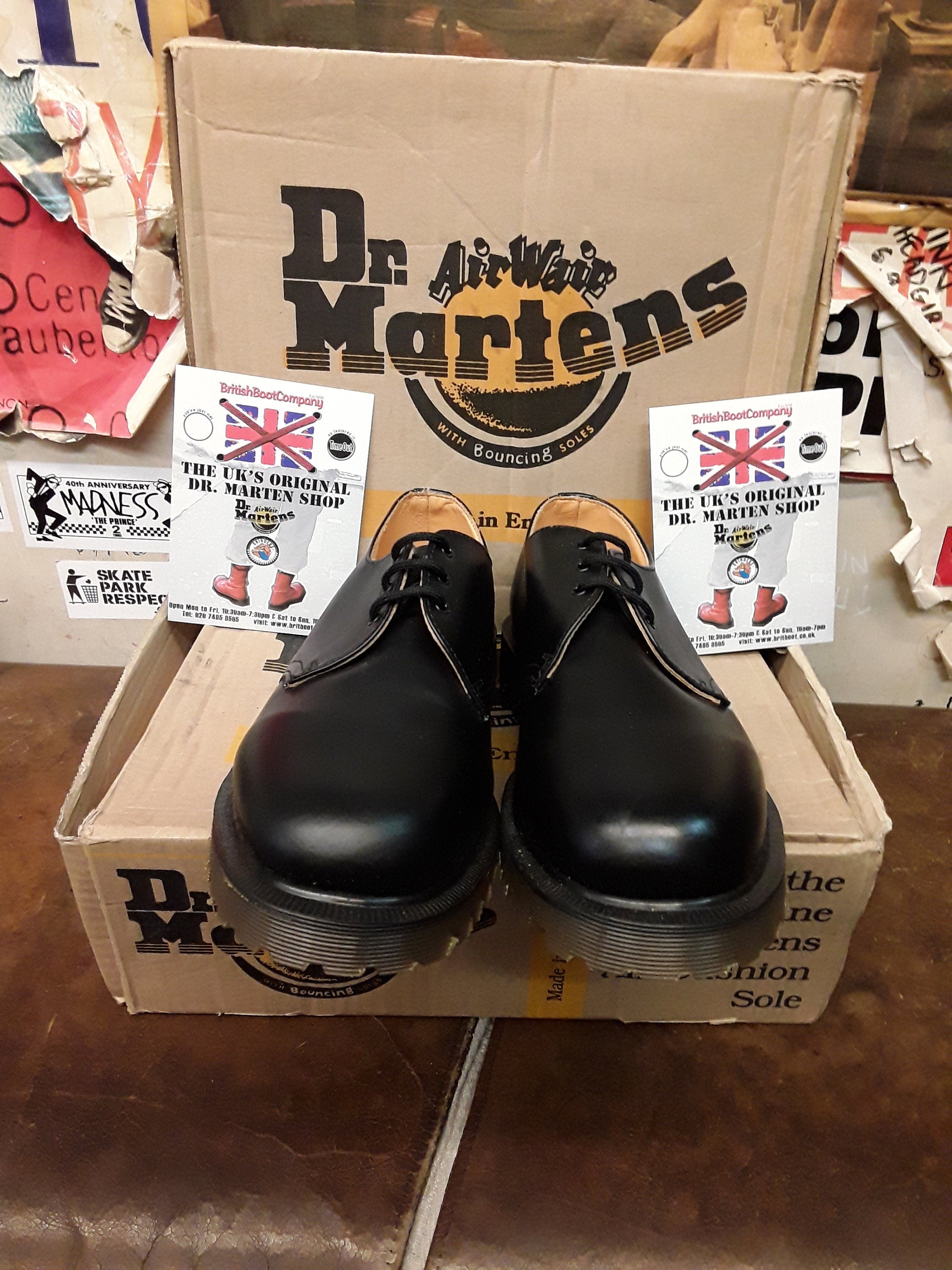 Dr Martens Black Shoes, Made in England, Ben Sole, Men's Leather
