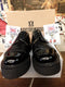 George Cox X Platform Black 4 Hole Patent capped Oxfords Size 10