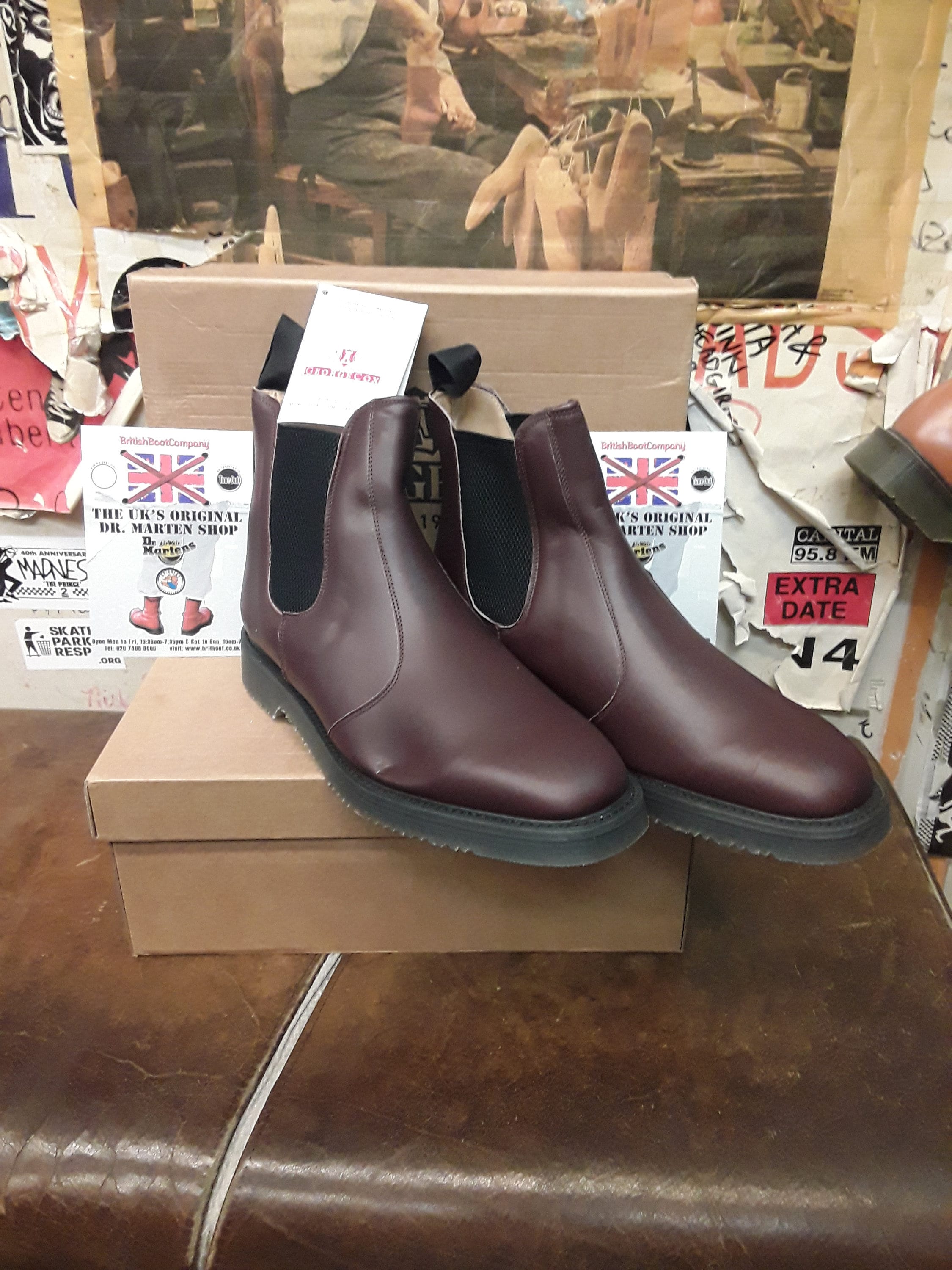 GEORGE COX BURGUNDY　アラン George Cox Dodford, Made in England, Burgundy Full Grain